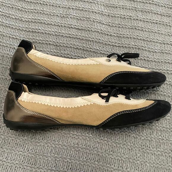 Tod's Suede Leather Ballet Flats Size  EU 40 US 10 Clean Girl Career Minimalist - Picture 6 of 10